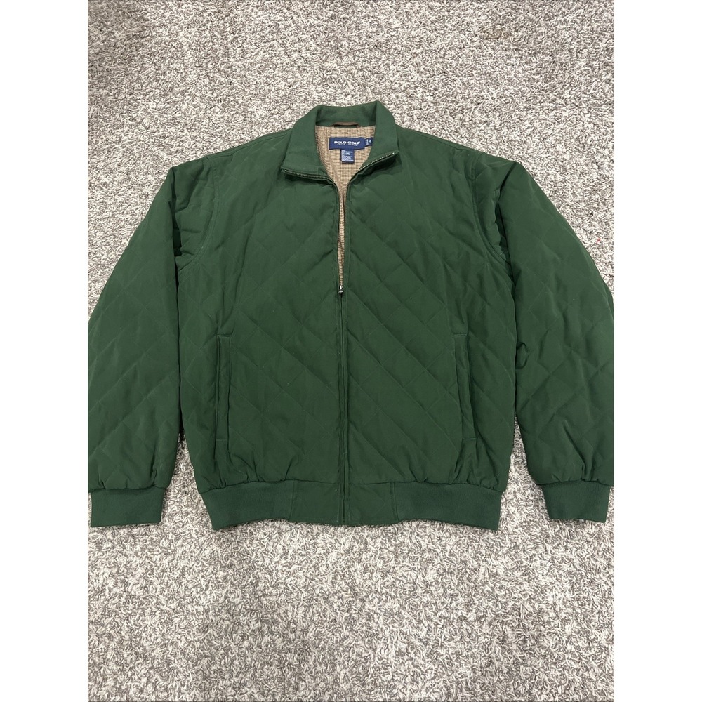 Men's‎ Polo Golf Ralph Lauren green quilted jacket (1880)